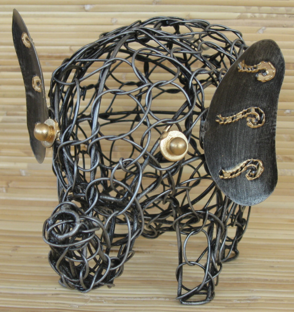 Metal Wire Elephant Lg.